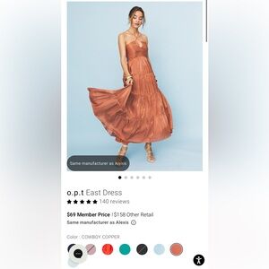 Few Moda o.p.t East Dress - Cowboy Copper